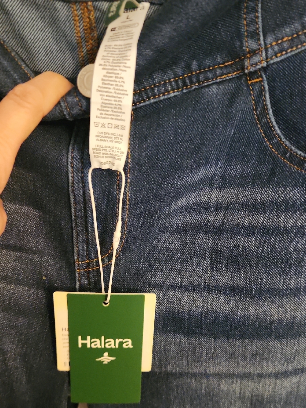 NWT HALARA FLEX-FIT HIGHWAIST JEANS SZ L REGULAR LENGTH - Picture 3 of 3